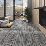 Vidaxl Floorboards Selvlavt 5,02 m² 2 mm PVC Striped Gray