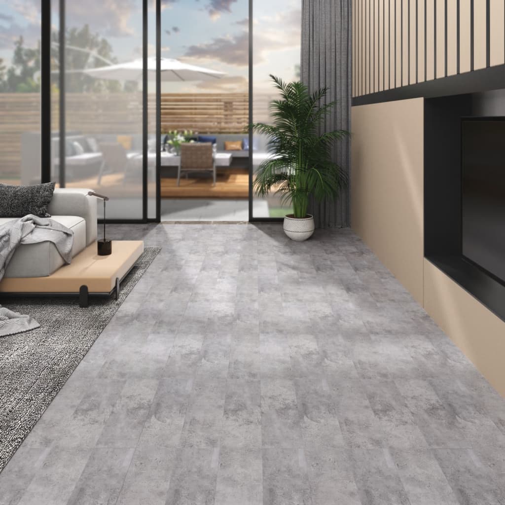 Vidaxl Floorboards Ne-séf-adhezivní 5,26 m² 2 mm PVC Cement Brown