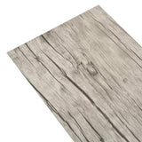 Planches de plancher vidaxl non auto-adhésives 4,46 m² 3 mm en PVC gris clair