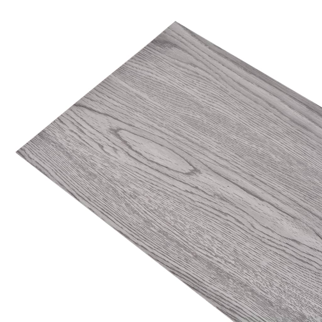 Vidaxl Floorboards Ikke-self-klæbende 4,46 m² 3 mm PVC mørkegrå