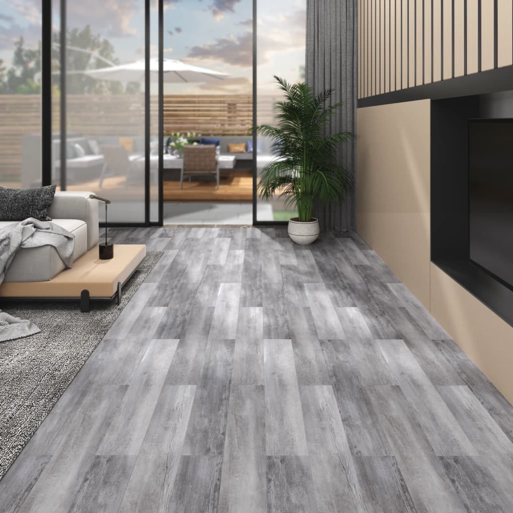 Vidaxl Floorboards Self -adhesive 5.02 m² 2 mm PVC matt wood gray