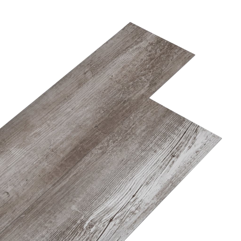 Tablas de piso Vidaxl no adhesivo 5.26 m² 2 mm PVC Matt Wood Brown