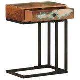 Vidaxl bijzettafel u-vormig 45x30x61 cm massief gerecycled hout