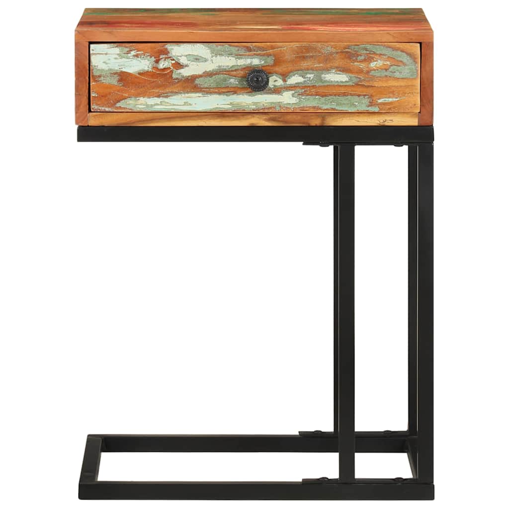 Vidaxl bijzettafel u-vormig 45x30x61 cm massief gerecycled hout