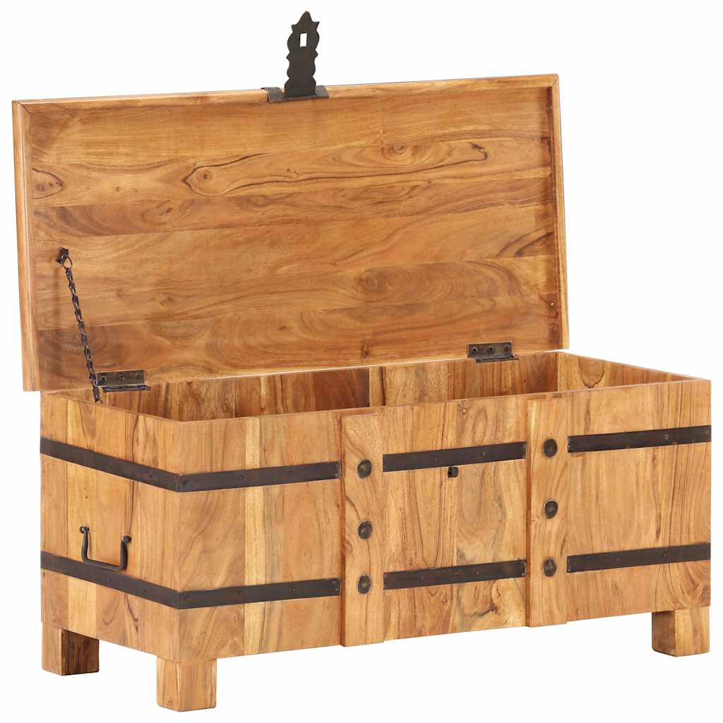 Vidaxl opbergkist 90x40x40 cm massief acaciahout