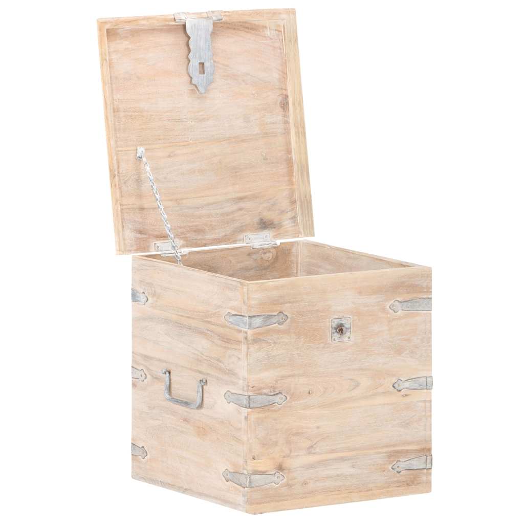 Vidaxl opbergkist 40x40x40 cm massief acaciahout