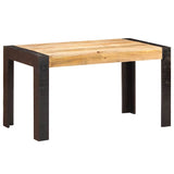 Vidaxl eettafel 140x70x76 cm massief ruw mangohout