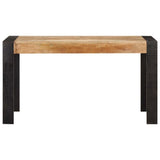 Vidaxl eettafel 140x70x76 cm massief ruw mangohout