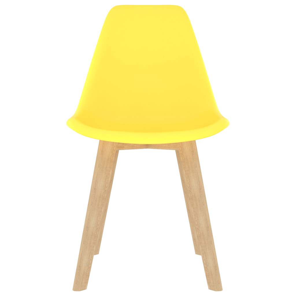 Vidaxl eetkamerstoelen 6 st kunststof geel
