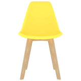 Vidaxl eetkamerstoelen 6 st kunststof geel