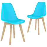 Vidaxl eetkamerstoelen 2 st kunststof blauw