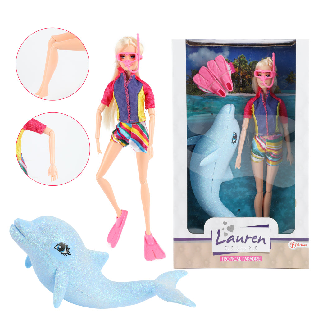 Lauren Teenage Diver z brokatem delfin