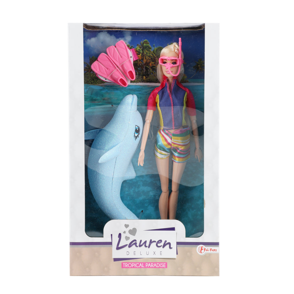 Lauren Teenage Diver z brokatem delfin