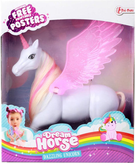 Dream Horse Unicorn Figura de juego con alas móviles