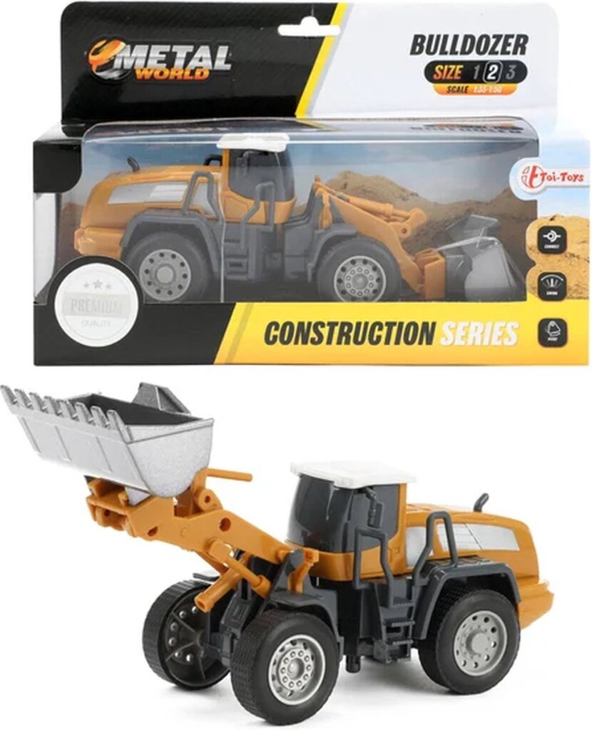 Vehículo de construcción de metal -Cargador blanco 1:55