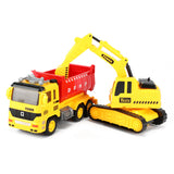 Toi-toys trucks tilt truck with excavator light sound