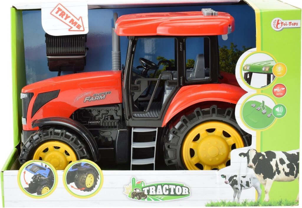 Tracteur TOI-TOYS grand avec une lumière et un rouge son