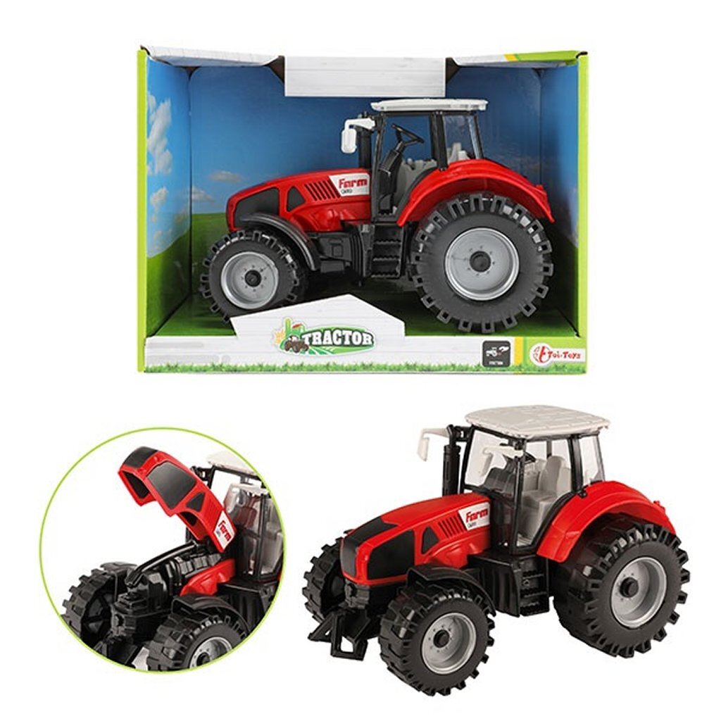 Toi-toys Traktor mat Reibung rout, 19cm