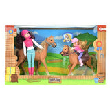 Päerd Reitsport Play Set 2 Poppen + Päerd