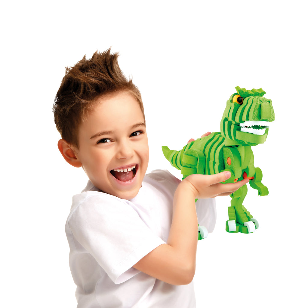 Toi-toys knutselpuzzel dinosaurus 25,8 cm groen 104-delig