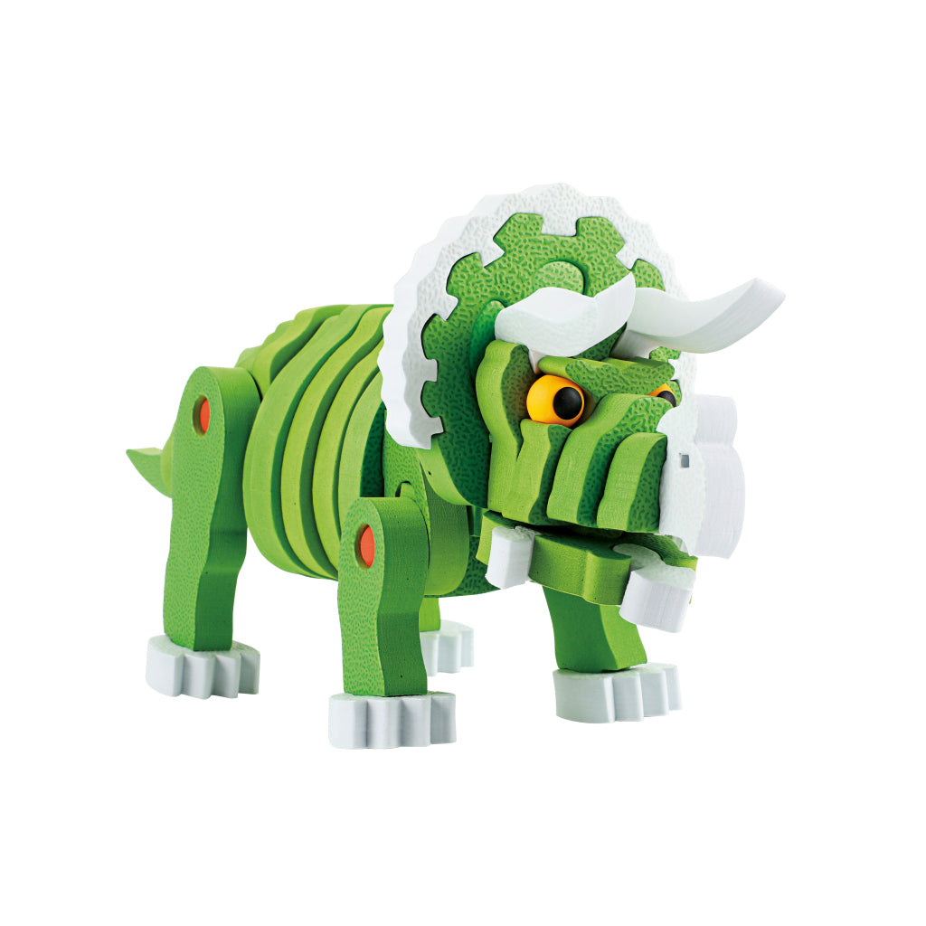 Toi-toys artigianale puzzle tricera junior 25,8 cm verde 59 pezzi