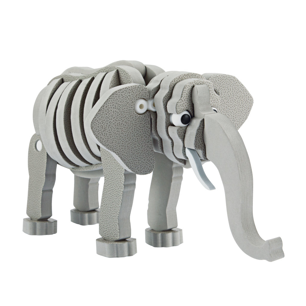 TOI-TOYS 3D Puzzle Elephant Junior 31,5 cm skumgrå 75-delt