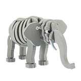 TOI-TOYS 3D Puzzle Elephant Junior 31,5 cm skumgrå 75-delt