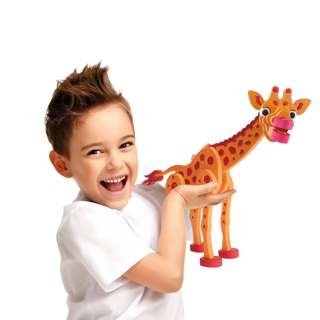 TOI-TOYS 3d Puzzle Giraffe junior 31,5 cm mousse orange 104 pièces