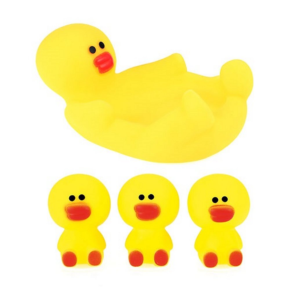 Toi-toys petites étoiles grandes canards en caoutchouc avec 3 petits canards en caoutchouc