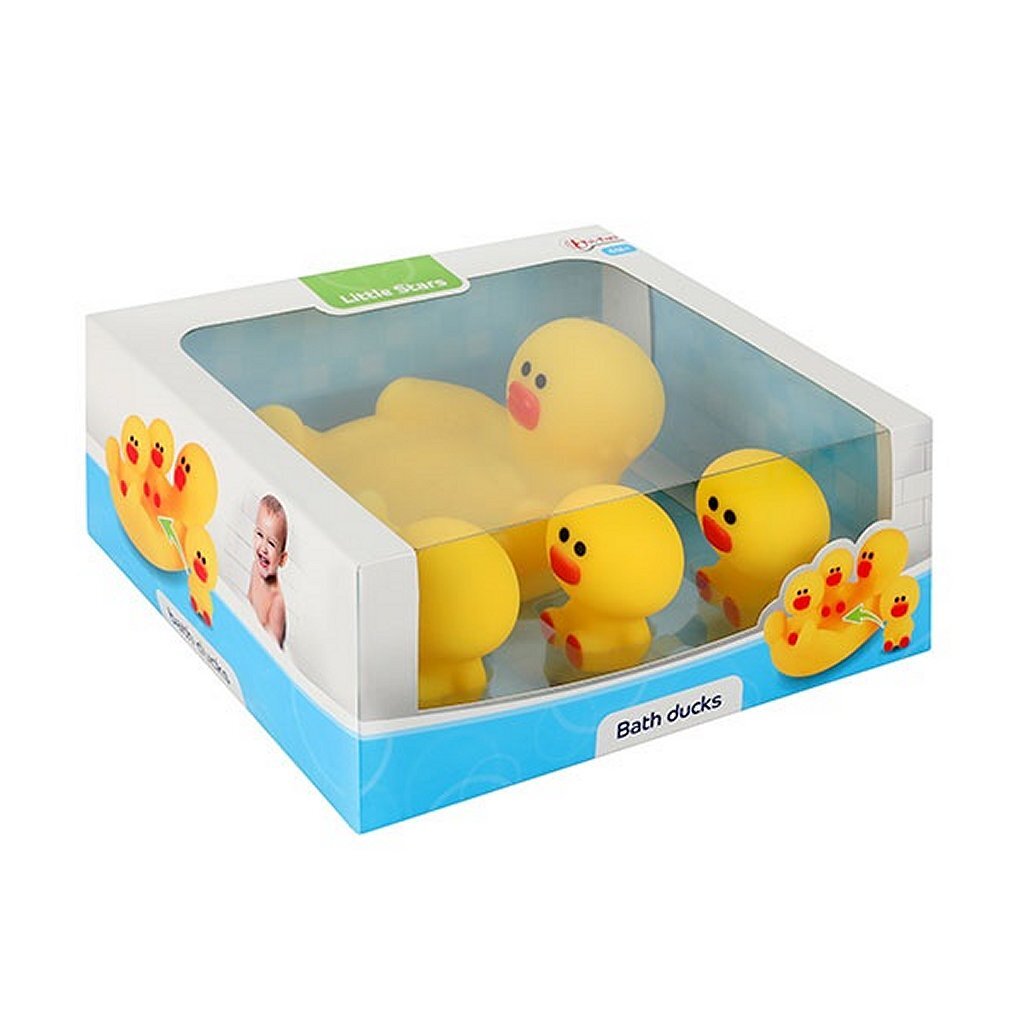 Toi-toys petites étoiles grandes canards en caoutchouc avec 3 petits canards en caoutchouc