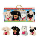 Toi-Toys plyschhundar i hundloft Suitcase 4 stycken