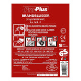 Proplus brandblusser 1kg abc poeder nl + manometer vorstbestendig universeel inzetbaar