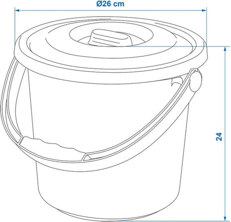 Proplus emmer 9l met deksel