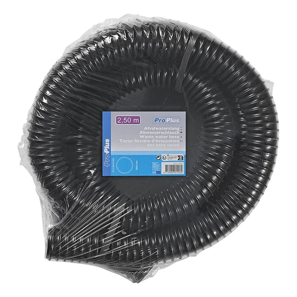 Proplus afvalwaterslang 250x4 cm zwart