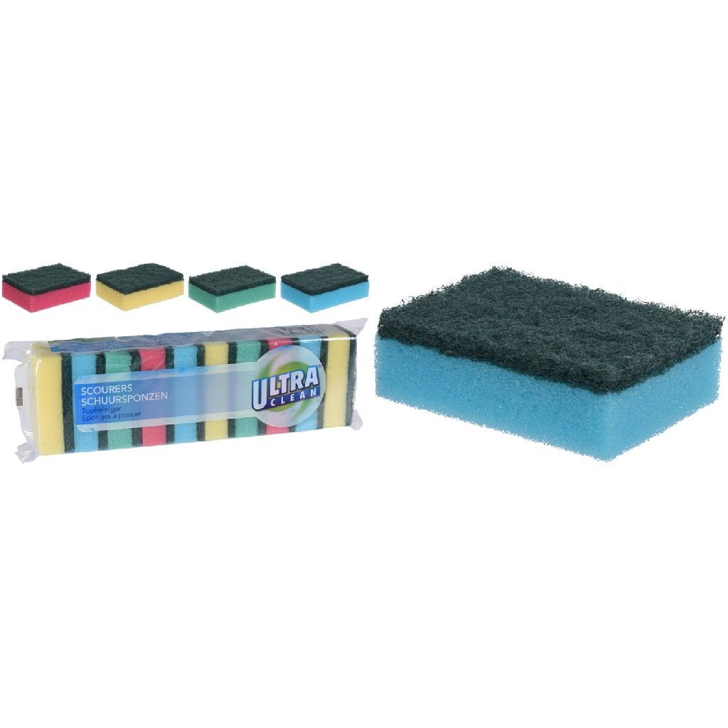 Ultra clean schuursponzen 8x5x2.5 cm 10 stuks