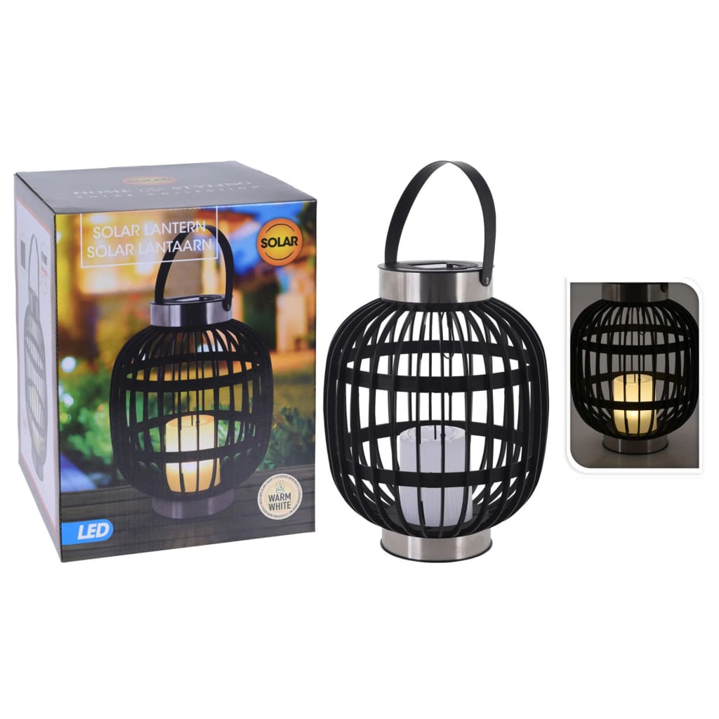 Progarden progarden lantern with candle solar led black