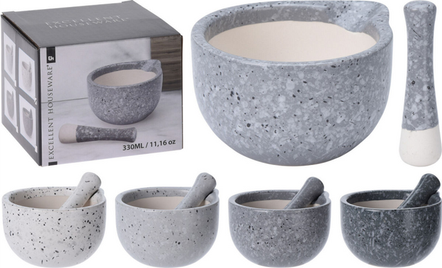 Excellent houseware eh vijzel en mortel 4 assorti