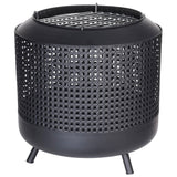 Proyector de fuego de progarden con rejilla de barbacoa 50x51 cm negro