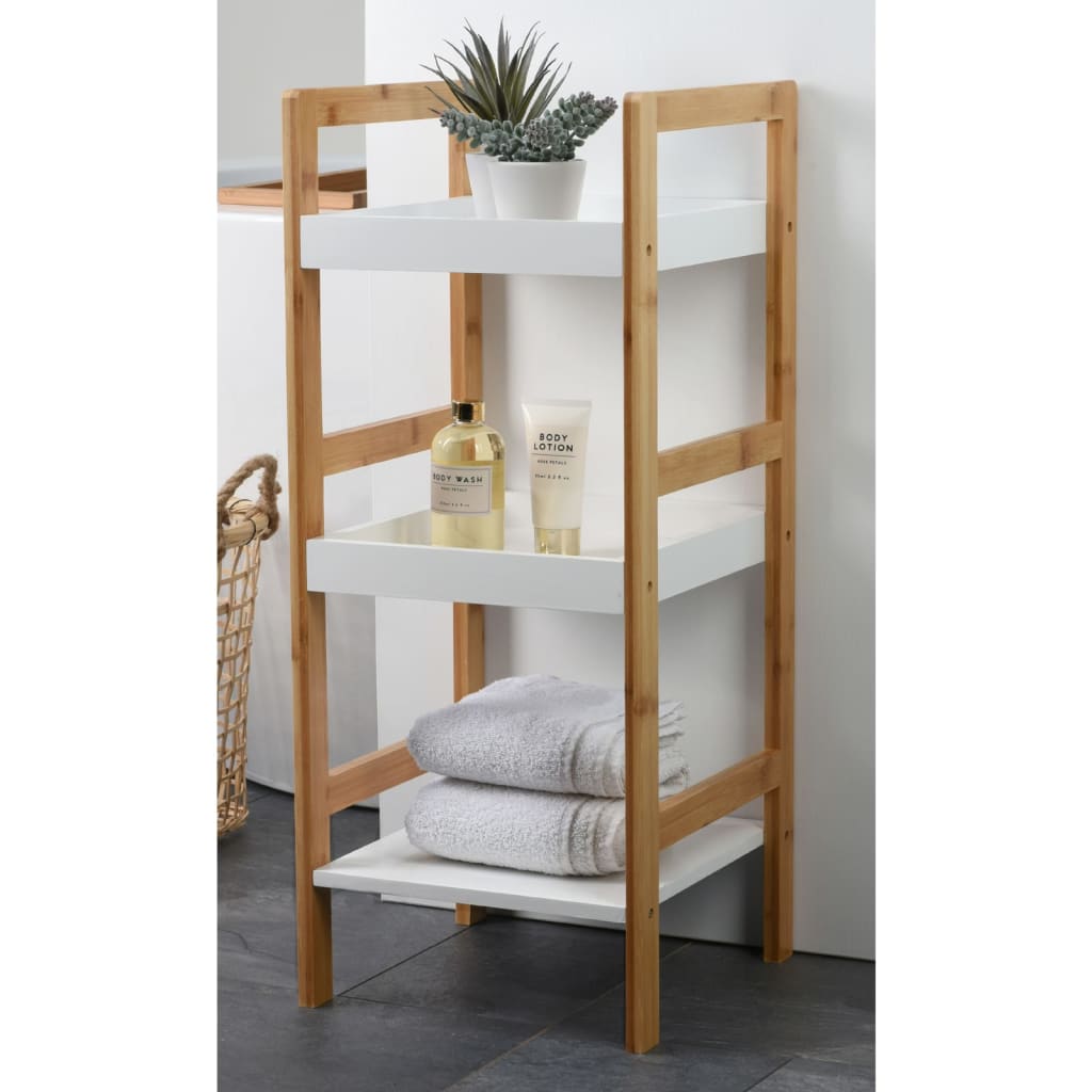 Bathroom Solutions Bathroom Solutions storage rack with 3 shelves MDF and Bamboo