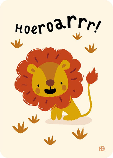 Jungle ansichtkaart. hoeroarrr! (5 st) | 5 stuks