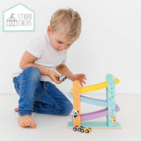 Studio circus houten autobaan + 3 auto #039;s
