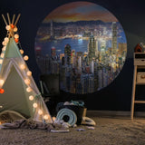 Wallart Wallart Wallow Circle Skyline por noche 142.5 cm