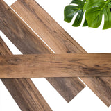 Wallart Wallart Planken Wood-Look Schuurhout Oak Oak Bruin