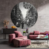 Wallart Wallart Wallow Circle Hong Los viejos tiempos 190 cm