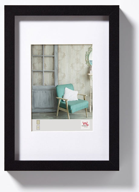 Walther stockholm - mdf houten lijst- fotoformaat 18x24 cm - zwart