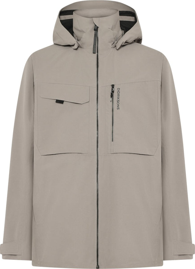 Didriksons aston usx jkt 5 unisex outdoorjas - ash brown