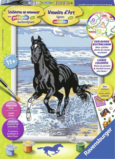 Ravensburger schilderen op nummer paard in de branding - hobbypakket