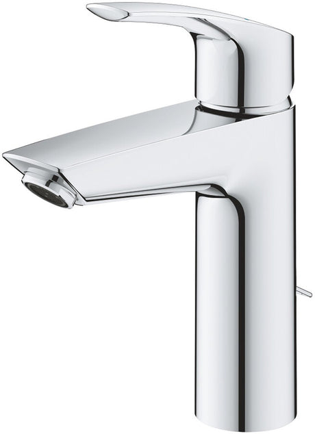 Grohe eurosmart wastafelmengkraan - m-size - metalen hendel - silkmove starlight ecojoy - met temperatuurbegrenzer - chroom