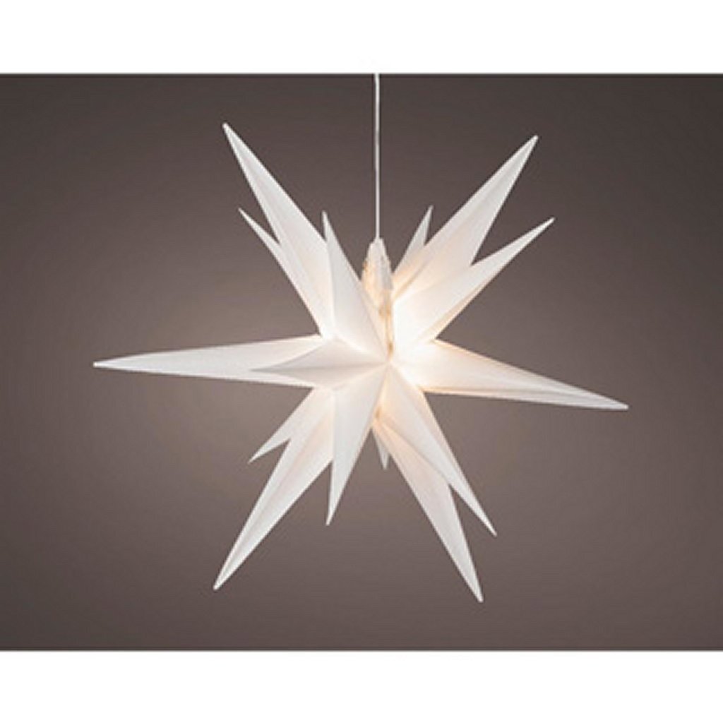 Lumineo Lumineo Christmas Star PVC stabilní bílá 6 LED diody uvnitř 60 cm