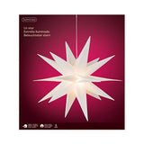 Lumineo Lumineo Kerstster PVC Steady Wit 6 LEDs Binnen Buiten 60 cm